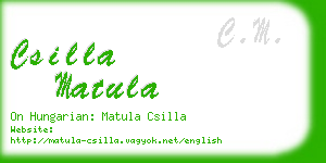 csilla matula business card